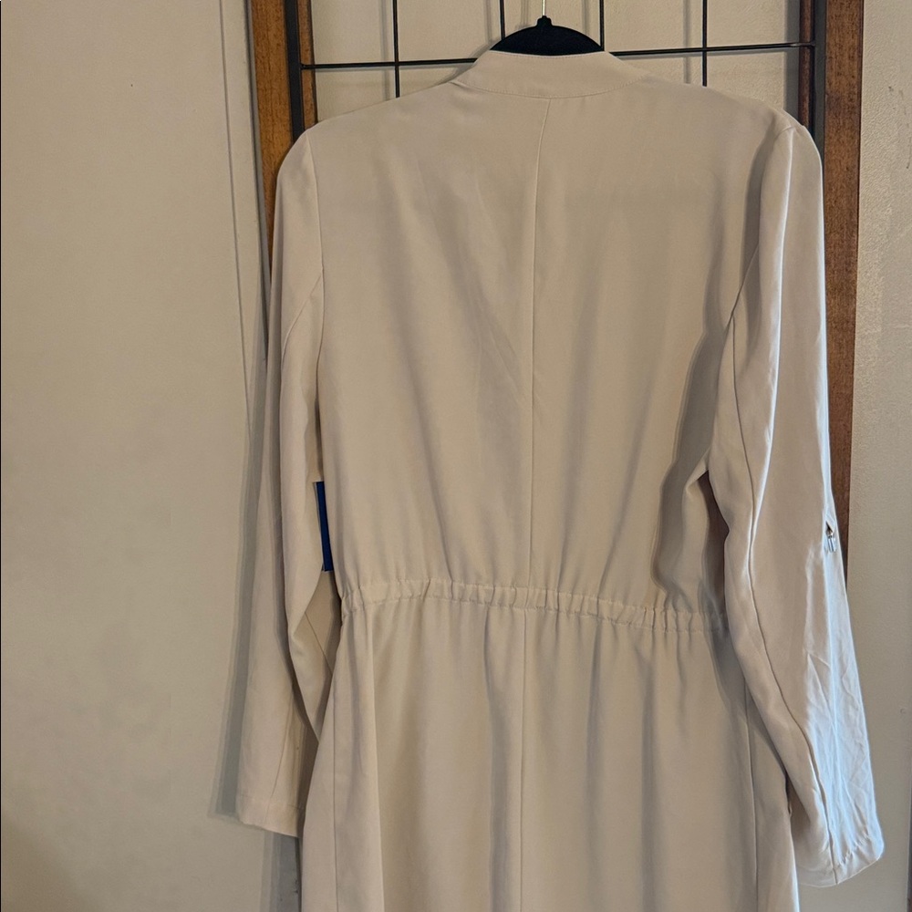Apt 9 Gorgeous Cream Open Front Cardigan/Jacket with drawstring ties NWT Size M - Picture 4 of 9